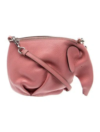 Pre-owned Loewe Leather Elephant In Pink