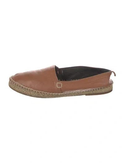 Pre-owned Loewe Leather Espadrilles In Brown