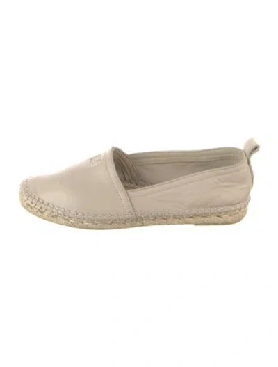 Pre-owned Loewe Leather Espadrilles In Neutrals