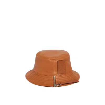 Loewe Leather Fisherman Hat In Neutral