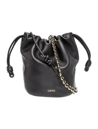 Pre-owned Loewe Leather Flamenco 2024 In Black