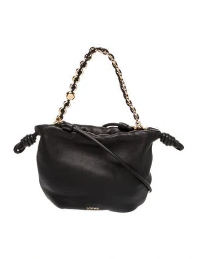 Pre-owned Loewe Leather Flamenco 2024 In Black