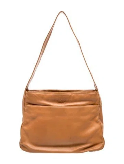 Pre-owned Loewe Leather Flamenco In Brown
