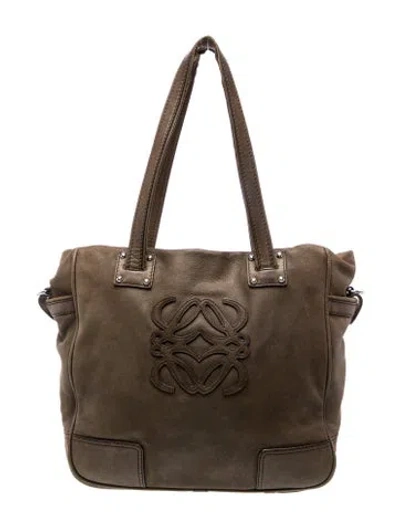 Pre-owned Loewe Leather Flamenco In Brown