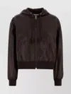 Loewe Leather Flamenco Jacket With Hood And Pockets In Brown