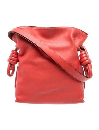 Pre-owned Loewe Leather Flamenco Knot In Brown