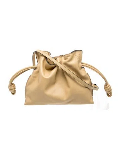 Pre-owned Loewe Leather Flamenco Mini 2023 In Neutral
