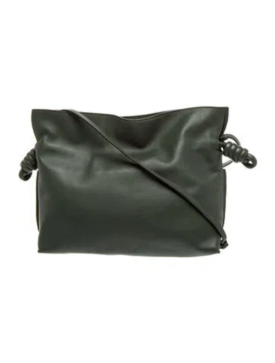 Pre-owned Loewe Leather Flamenco Mini W/ Tags In Green