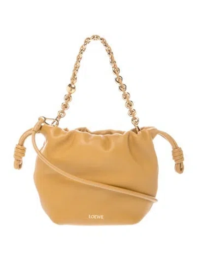 Pre-owned Loewe Leather Flamenco In Neutral