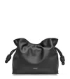 Loewe Flamenco Medium Clutch Bag In Napa Leather In Black