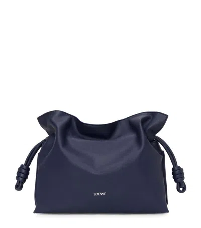Loewe Leather Flamenco Purse In Abyss Blue