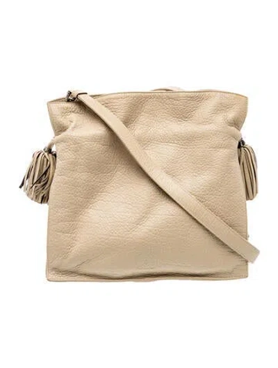 Pre-owned Loewe Leather Flamenco Tassel In Neutral
