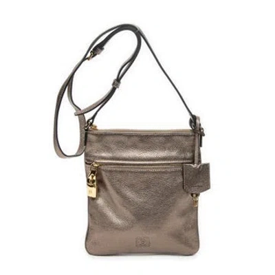Pre-owned Loewe Leather Flat Zip Crossbody In Brown