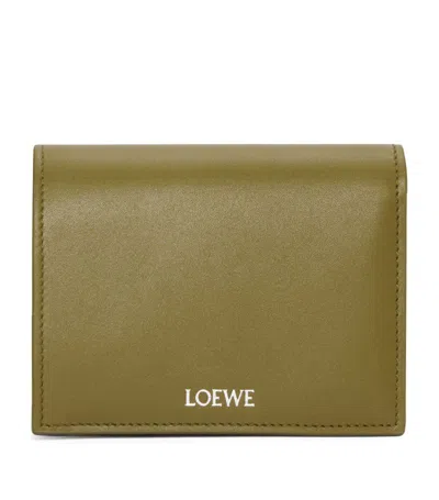 Loewe Leather Folded Wallet In Green