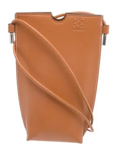 Pre-owned Loewe Leather Gate 2024 In Brown