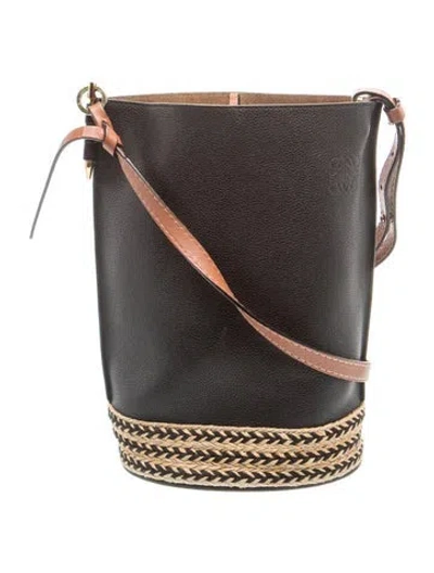 Pre-owned Loewe Leather Gate In Brown
