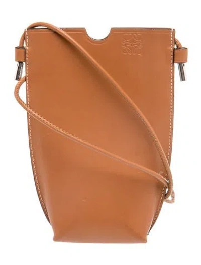 Pre-owned Loewe Leather Gate In Brown