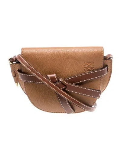Pre-owned Loewe Leather Gate In Brown