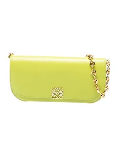 Pre-owned Loewe Leather Goya In Yellow