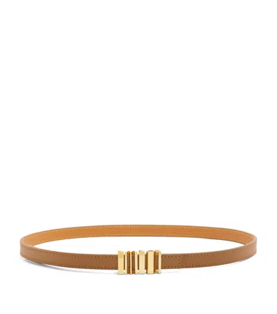 Loewe Leather Graphic Belt In Brown