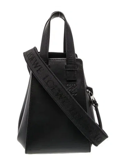 Pre-owned Loewe Leather Hammock 2023 In Black