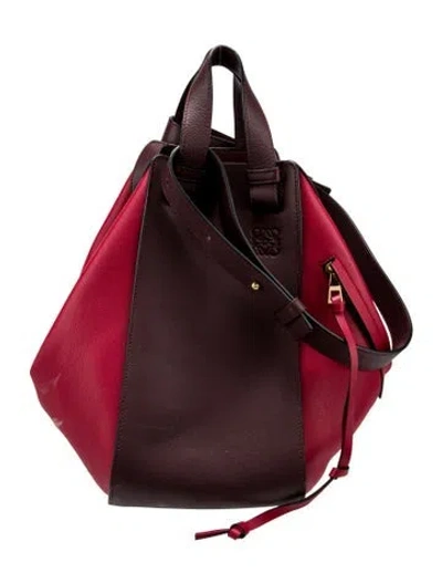Pre-owned Loewe Leather Hammock In Red