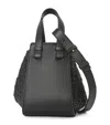 Loewe Hammock Compact Leather Shoulder Bag In Black