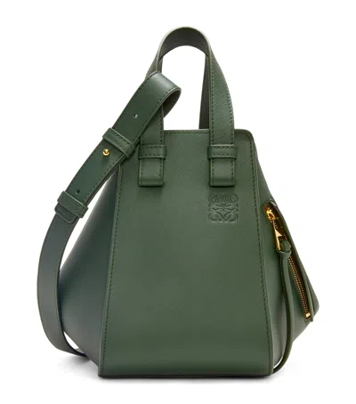 Loewe Womens Bottle Green Hammock Small Leather Shoulder Bag