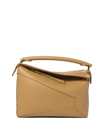Loewe Leather Handbags In Beige