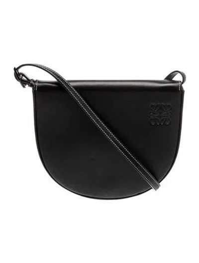 Pre-owned Loewe Leather Heel In Black