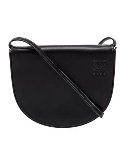 Pre-owned Loewe Leather Heel In Black