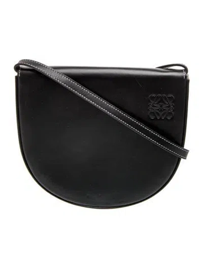Pre-owned Loewe Leather Heel In Black