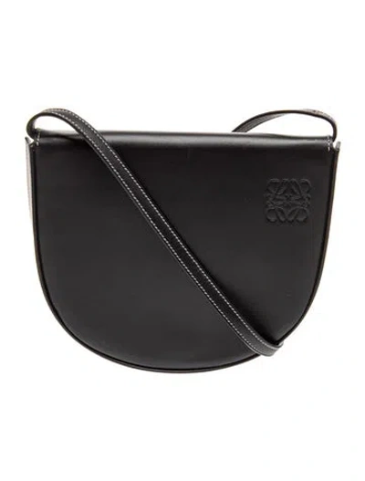 Pre-owned Loewe Leather Heel In Black