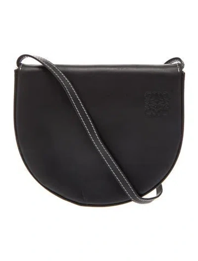 Pre-owned Loewe Leather Heel Small In Black