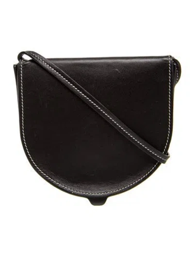Pre-owned Loewe Leather Heel Small In Black