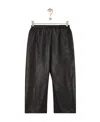 Loewe Leather High-waisted Biker Shorts In Black
