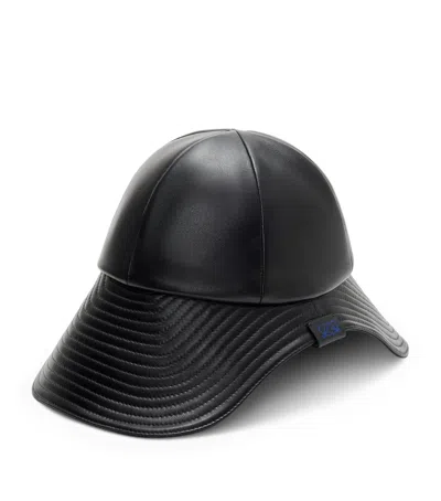 Loewe Leather Hiker Hat In Black
