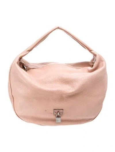 Pre-owned Loewe Leather Hobo In Pink