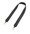 Loewe Leather Interlace Bag Strap In Black