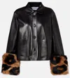 Loewe Leather Jacket In Black