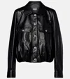 Loewe Women's Leather Bomber Jacket In Black