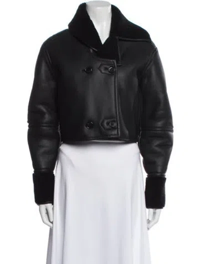 Pre-owned Loewe Leather Jacket In Black