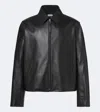 Loewe Leather Jacket In Black