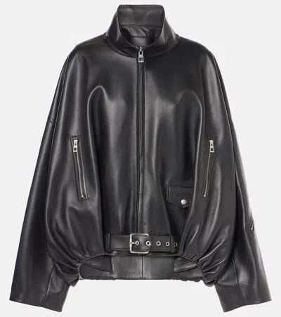 Loewe Leather Jacket In Black  