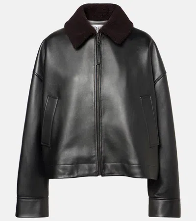 Loewe Leather Jacket In Black