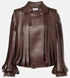 Loewe Layered Double-breasted Jacket In Brown