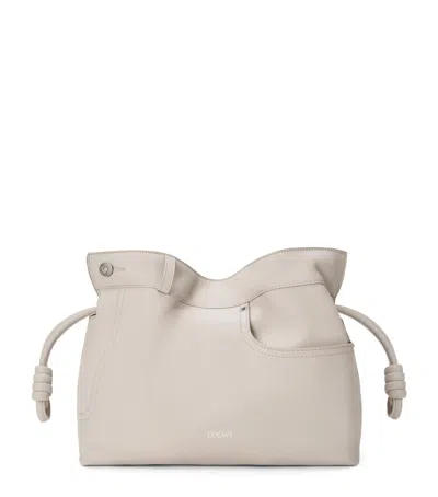 Loewe Leather Jean-detail Flamenco Purse In White