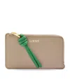 Loewe Knot Coind Card Holder In Napa Leather In Beige