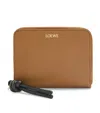 Loewe Leather Knot Zip-around Wallet In Brown