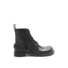 Loewe Leather Lace-up Boots In Black